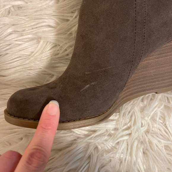 Brown | Wedge | Ankle Booties - Picture 14 of 15